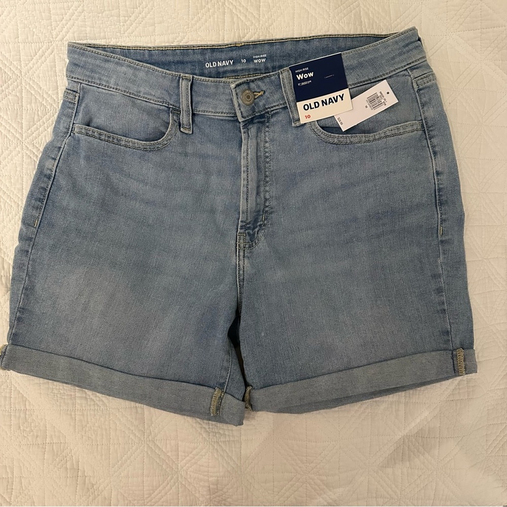 Old Navy Light Blue Rolled Hem Women's Denim Shorts